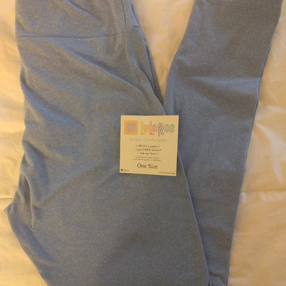 LuLaRoe Heather Blue, Light Blue, One Size Legging